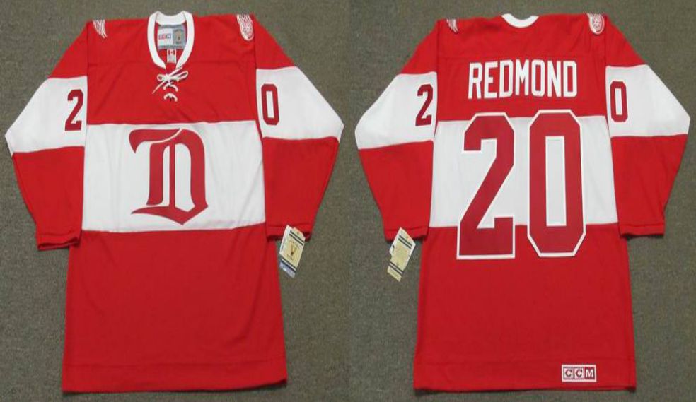 2019 Men Detroit Red Wings 20 Redmond Red CCM NHL jerseys